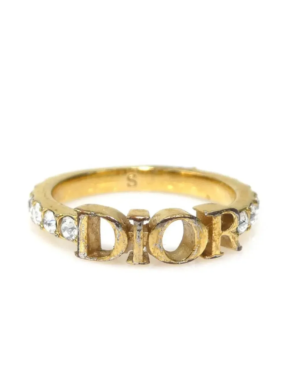 Auth Christian Dior Ring Gold #302834C16B
